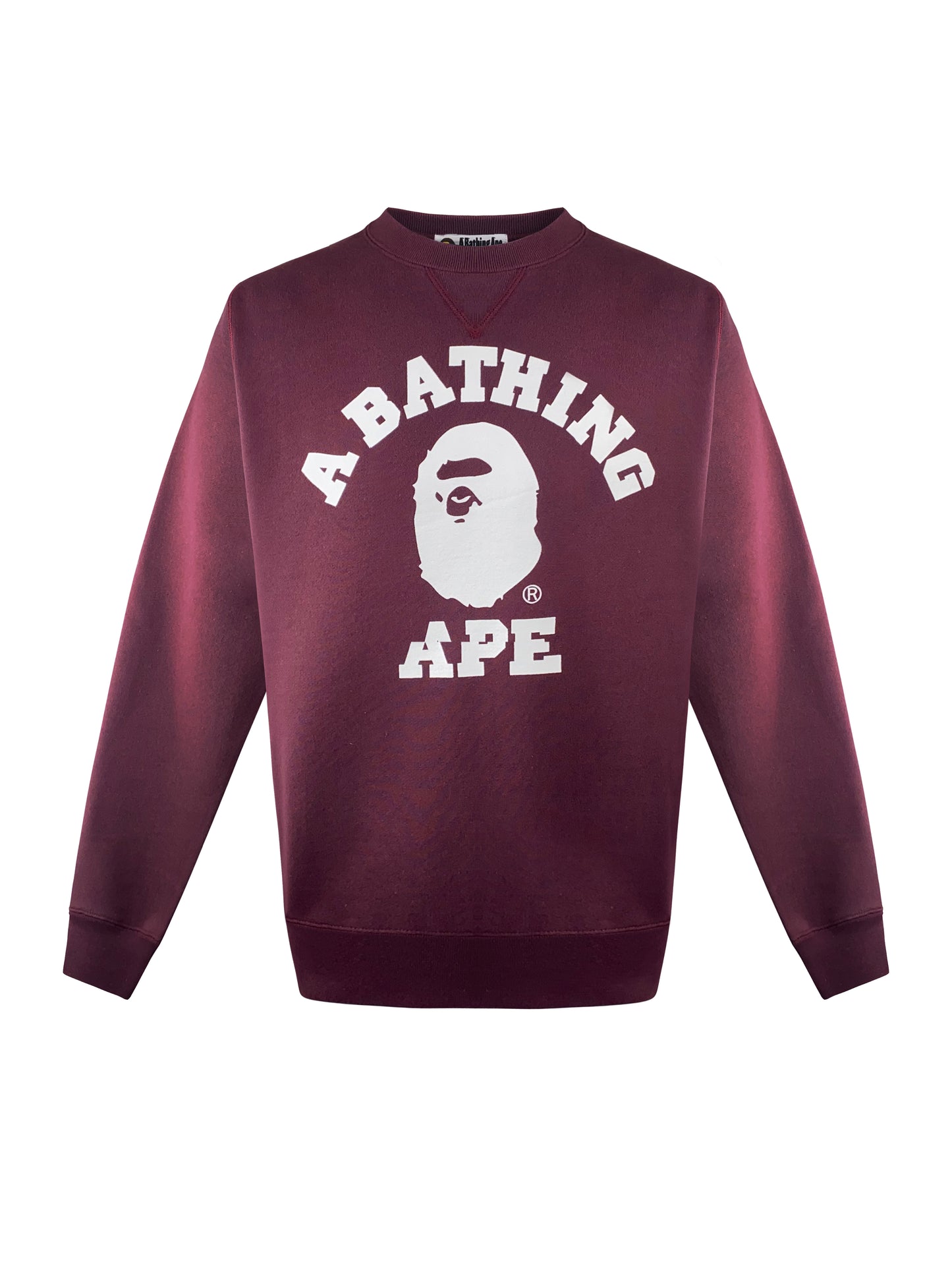 A Bathing Ape Sweatshirt "General Big Logo" -bordeaux