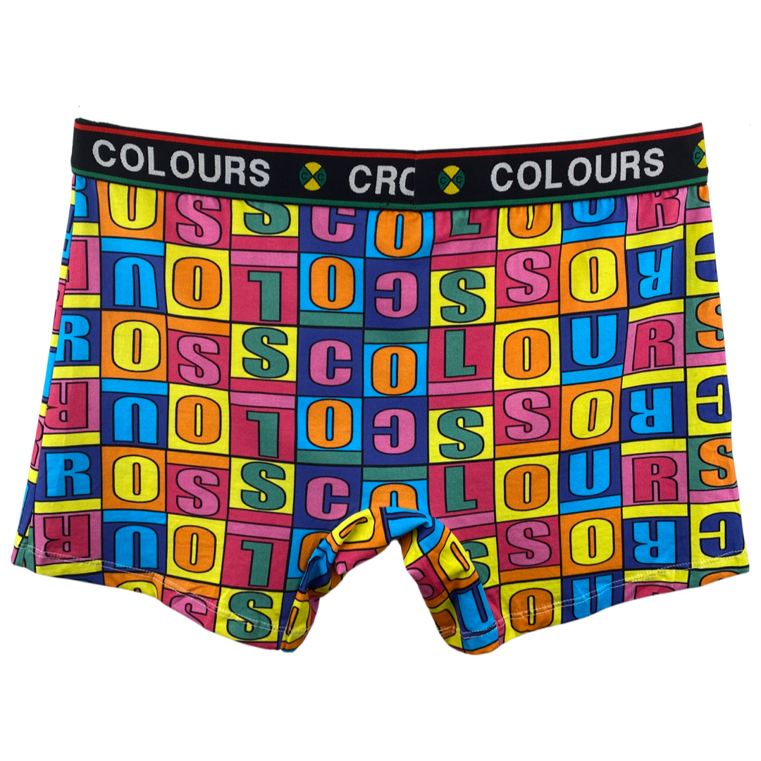 Cross Colours Shorts "Alphabet Boxer Brief" -multiUnderwear without prejudice von Cross Colours. Details: Statement Underwear weiches Gummibündchen, farbenfrohes Design Material: 95% Baumwolle, 5% Spandex