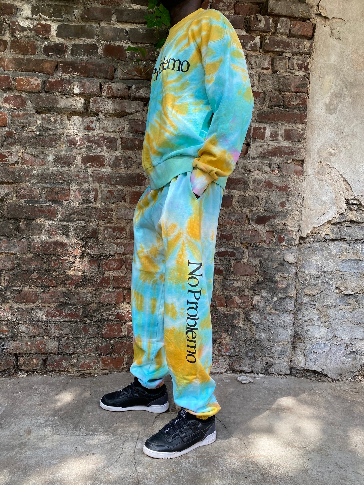 Aries Sweatpant "No problemo" - Tie Dye Multicolour