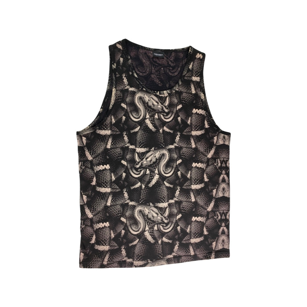 Marcelo Burlon Tanktop Tee "ALLOVER SNAKE TANK" -black