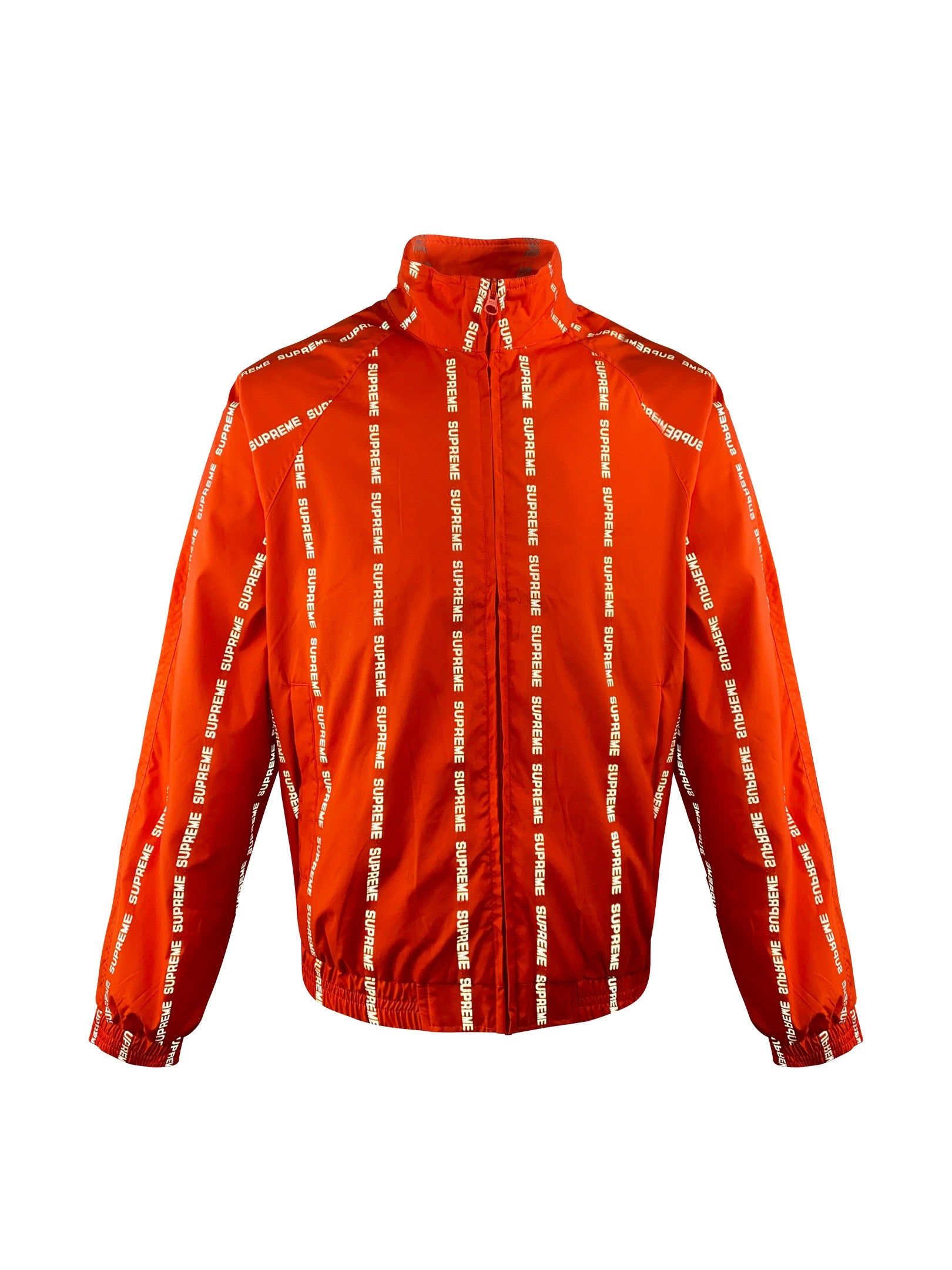 Supreme Jacke “Reflective Text Track Jacket” - orange – Supreme LB