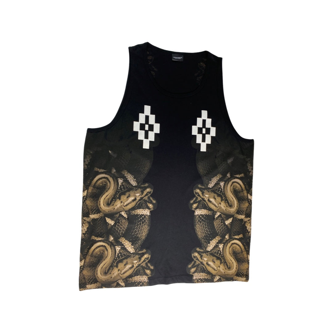 Marcelo Burlon Tanktop Tee "SNAKE TANK" -black/brown