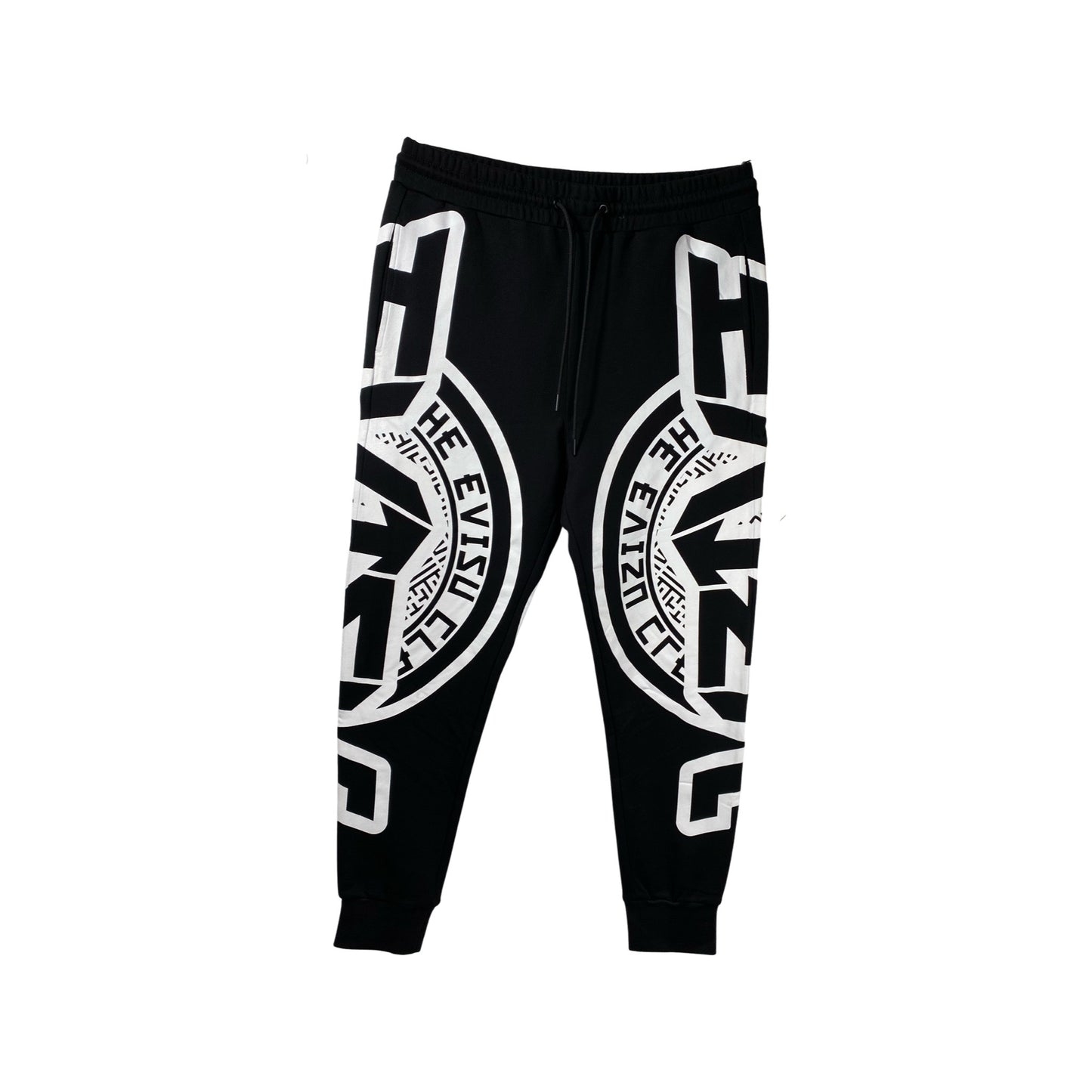 Evisu Sweatpants "Bold Mirror Print" -black/white