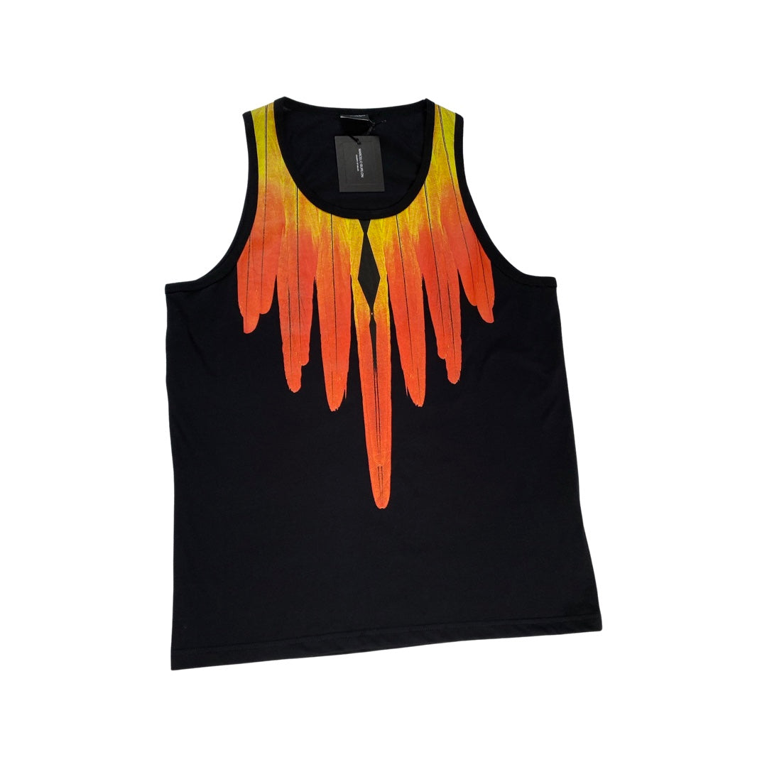 Marcelo Burlon Tanktop Tee “Plumas Basket" -black