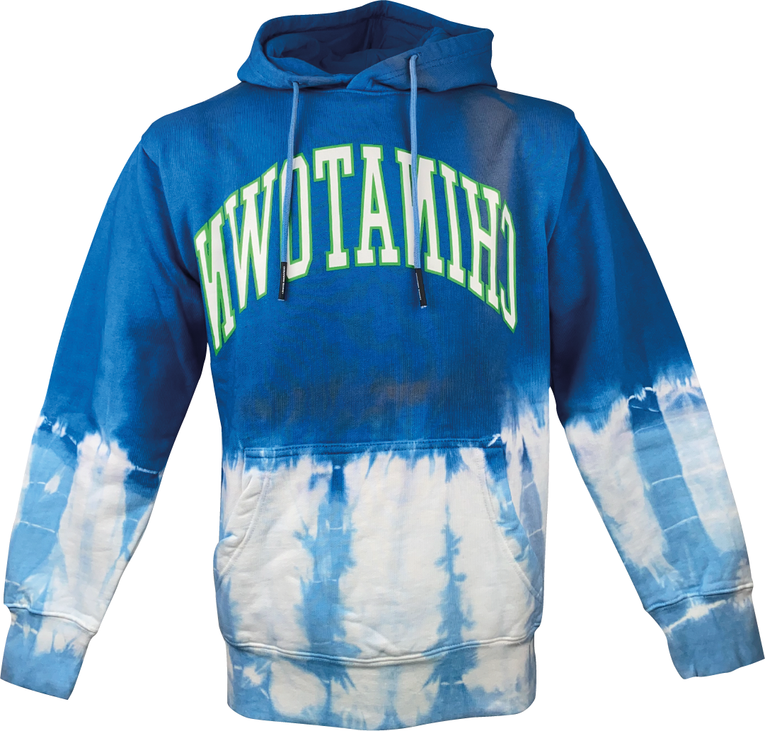 Chinatown Market Hoodie “Reverse Arc Tie-Dye“ - Tie-Dye Blue