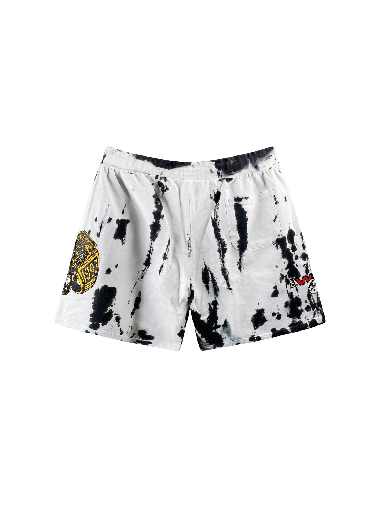 Chinatown Market Shorts „Smiley Champion 3 Rings Tie-Dye Sweatshorts“ -grey