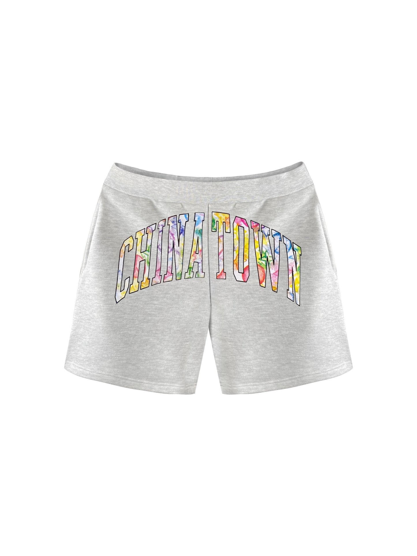 Chinatown Market Shorts „Watercolor Arc Sweatshorts“ -ash grey