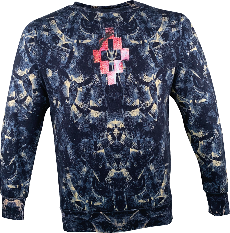 Marcelo Burlon Sweater "Cruz" -navy/multi