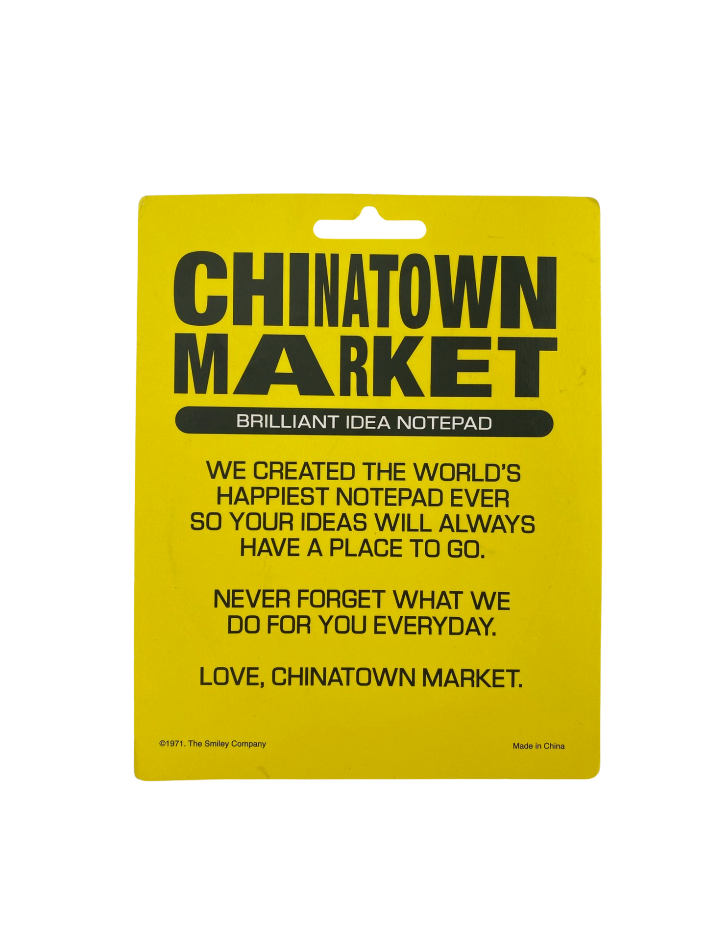 Chinatown Market Fun "Brilliant Idea Notepad" -smiley
