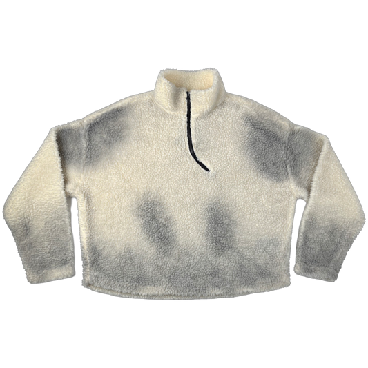 Atelier D'Roupa Sweater "Fleece Half-Zip Sweater" - offwhite/grey