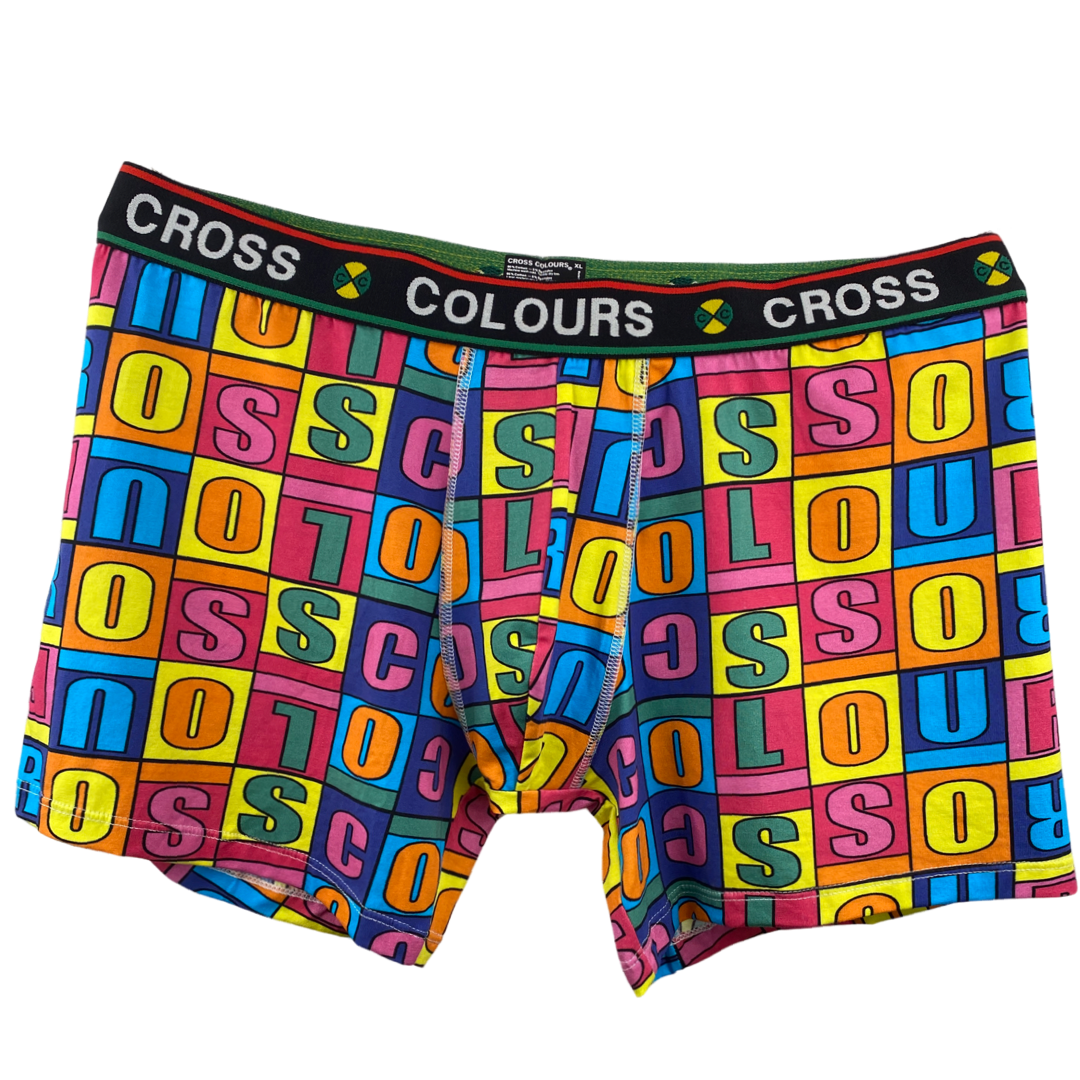 Cross Colours Shorts "Alphabet Boxer Brief" -multiUnderwear without prejudice von Cross Colours.  Details:  Statement Underwear weiches Gummibündchen, farbenfrohes Design Material: 95% Baumwolle, 5% Spandex
