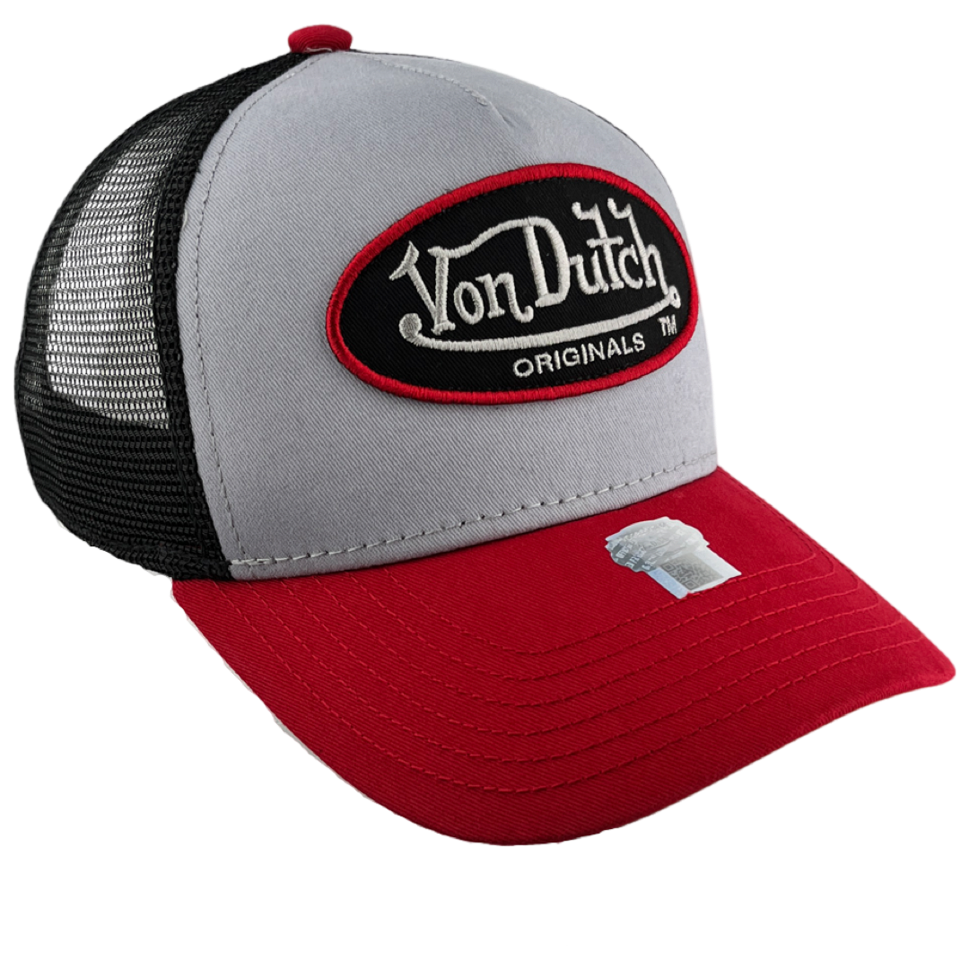 Kopie von Von Dutch Cap "Trucker Boston" - grey/black