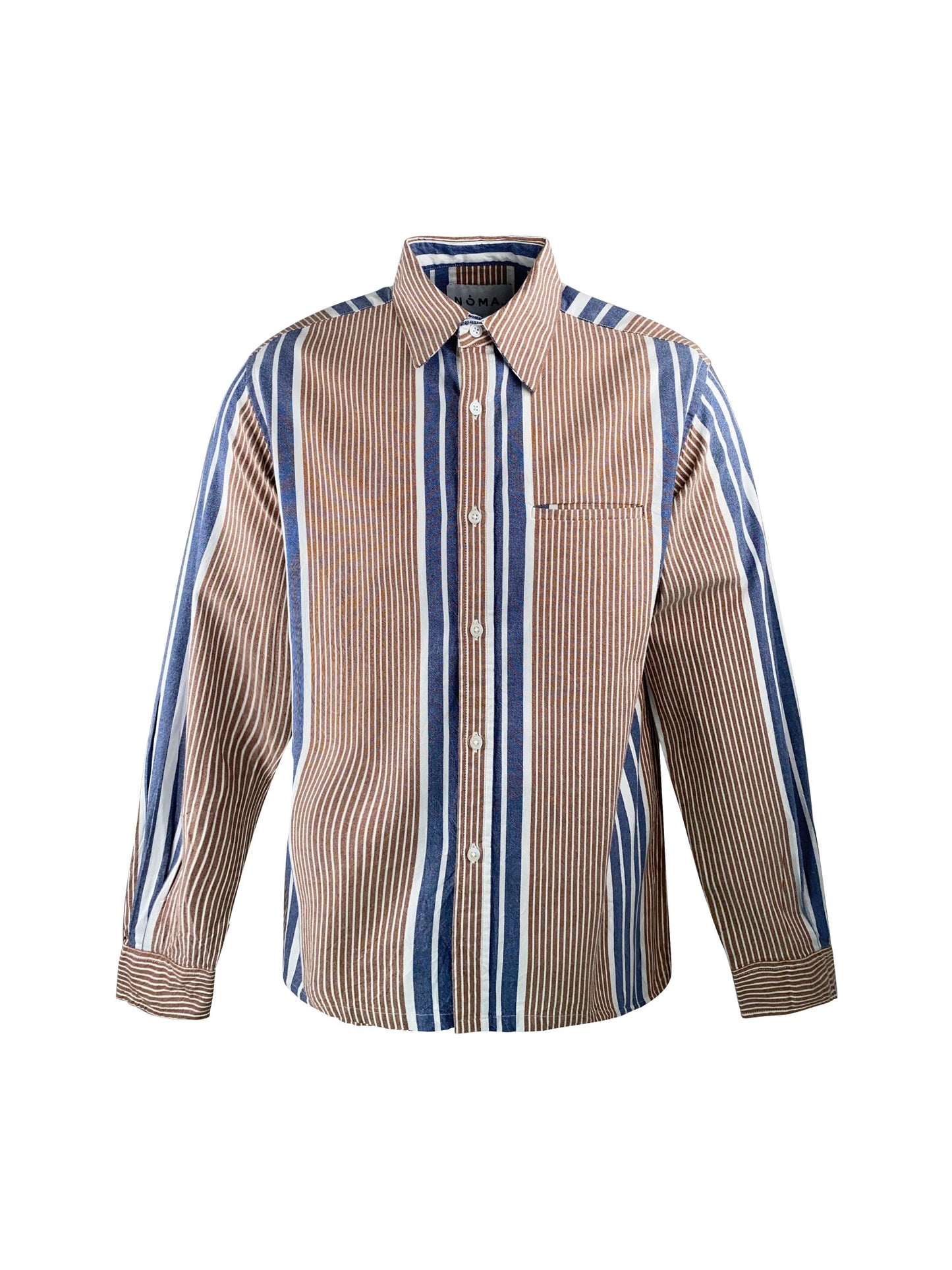 Noma Hemd "Stripe Shirt" - brown