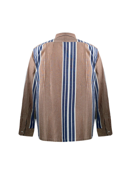 Noma Hemd "Stripe Shirt" - brown