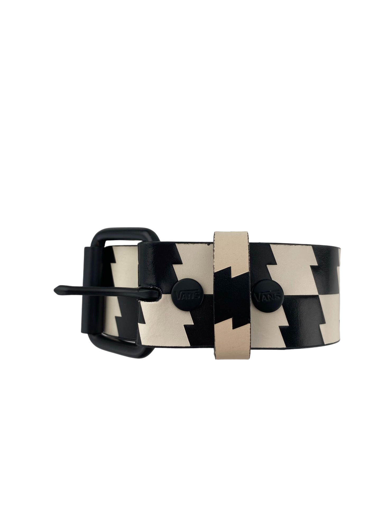 Stylischer Gürtel von Vans. Details: Schwarz/weißes Zickzack-Muster ,Vans Belt „Zig Zag“ -black/white