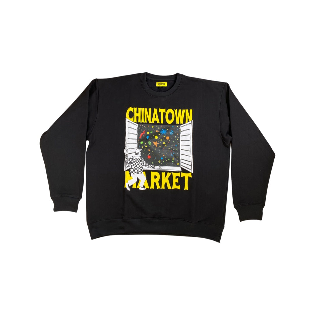 Chinatown Market Sweater “Window Crewneck” - black