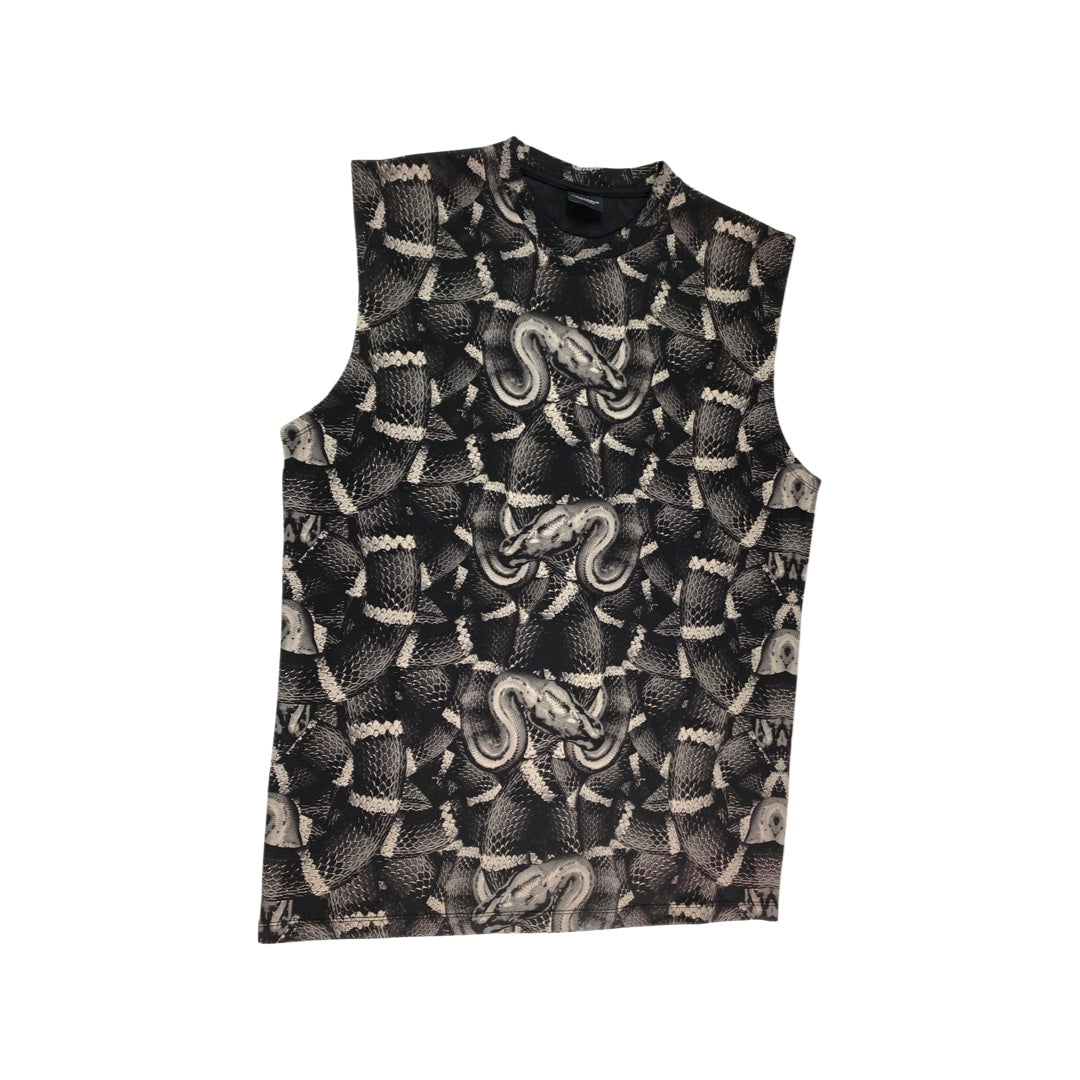 Marcelo Burlon Tanktop Tee "SNAKE OVER SNAKE TANK" -black