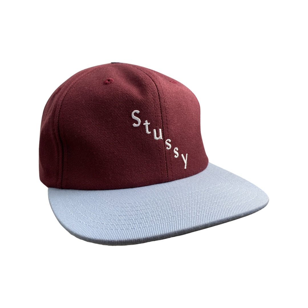 Stüssy Cap 2tone „stairway Logo“ -wine red/grey