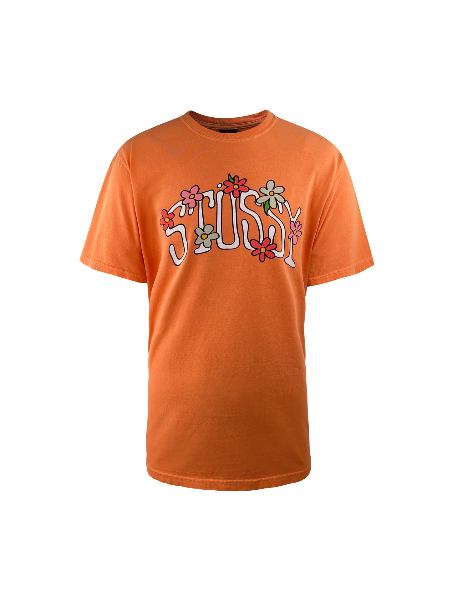 Stüssy T-Shirt „Flower Collegiate Pig Dyed“ -Pale Orange