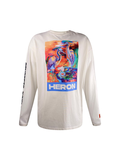 Heron Preston T-Shirt Longsleeve  "CRANE" -white/multi