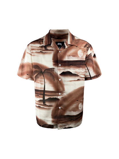 Stüssy Hemd „Island Shirt“ -brown