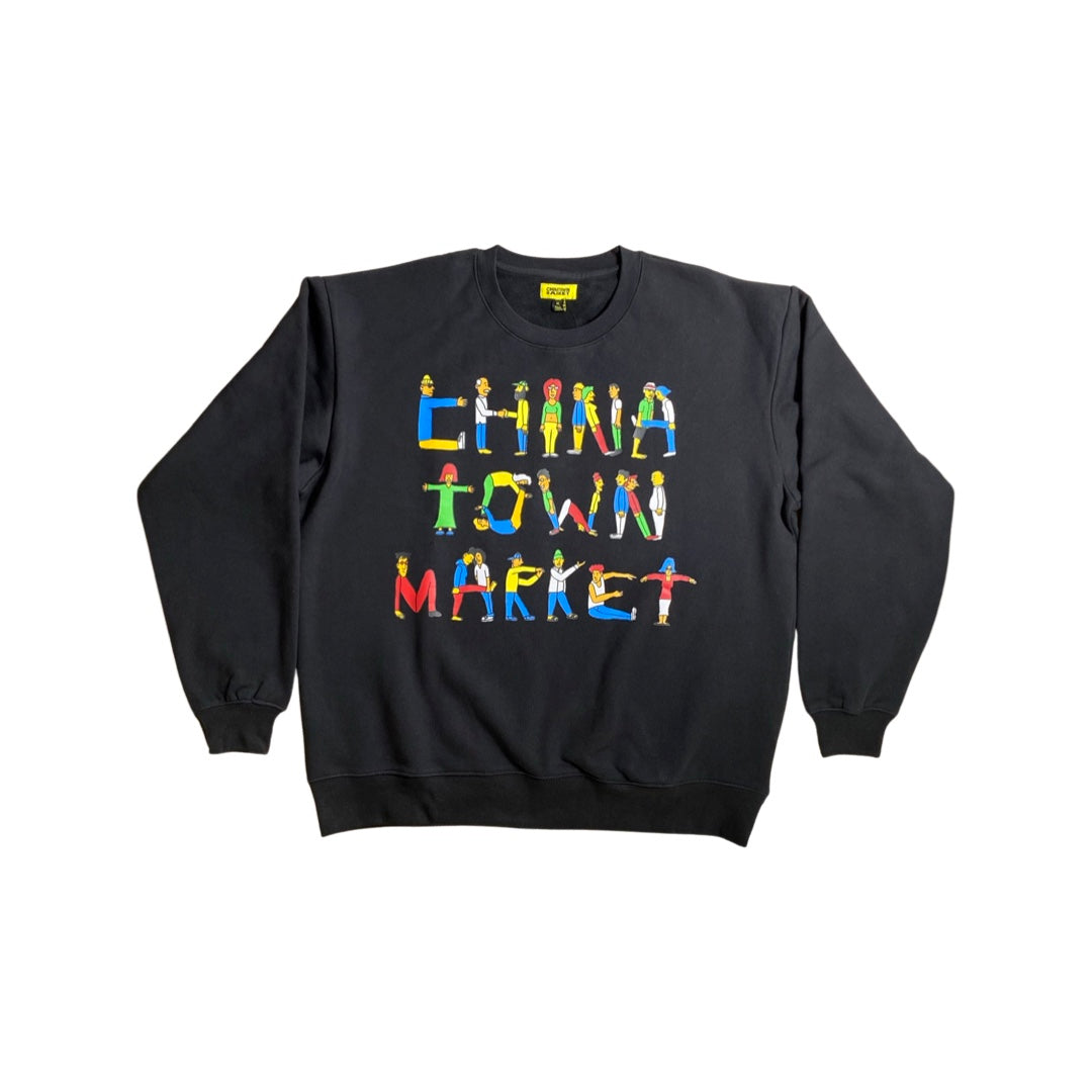 Chinatown Market Sweater “City Aerobics Crewneck” - Black
