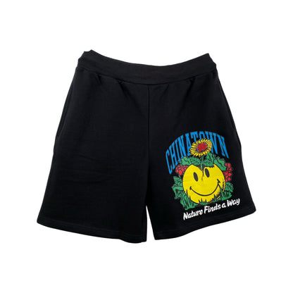 Chinatown Market Shorts „Smiley Planter“ -black