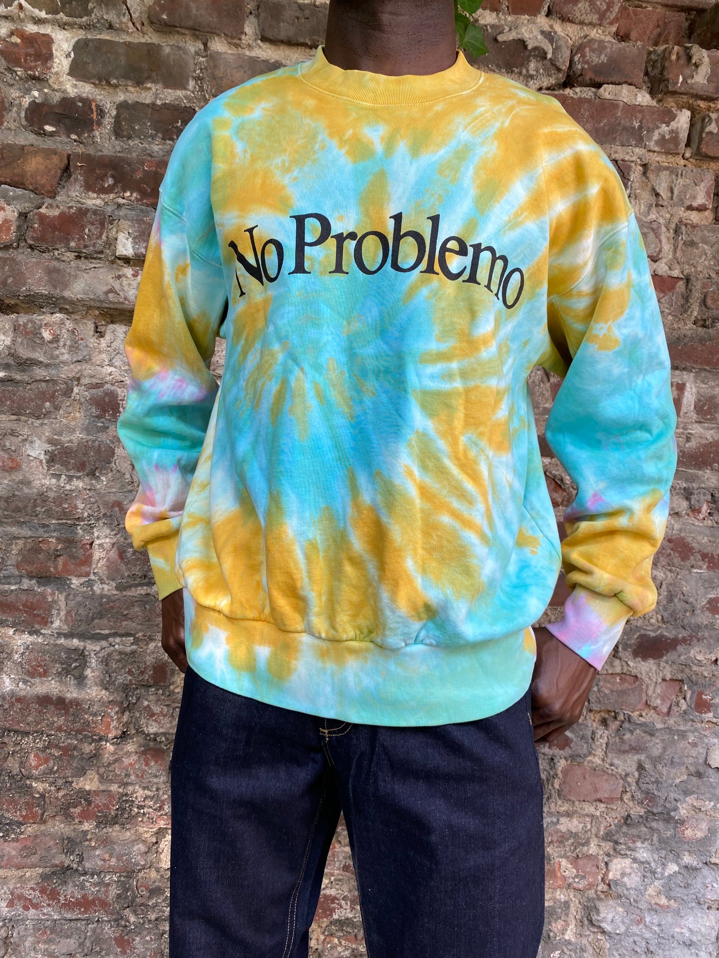 Aries Sweatshirt "No problemo" - Tie Dye Multicolour