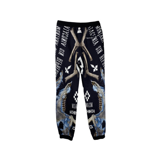 Marcelo Burlon Hose „Milan 1998 Allover KUBO WB“ - black/blue/white