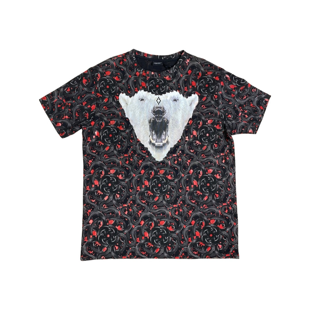 Marcelo Burlon T-Shirt „Los Andres T-Shirt All Over“ -grey/red