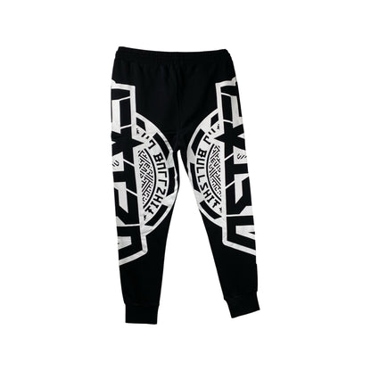 Evisu Sweatpants "Bold Mirror Print" -black/white