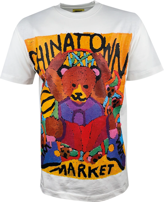 Chinatown Market Tee “Dunking Bear Watercolor“ - cream