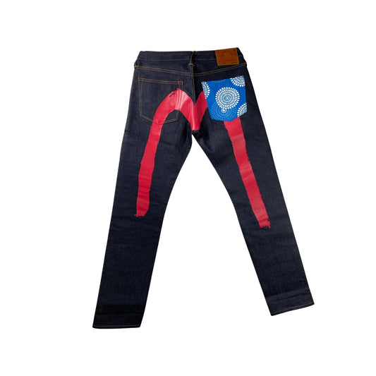 Evisu Hose Jeans "HT Jeans, 2010, SASHIKO Pt & DAICOCK" -INDX