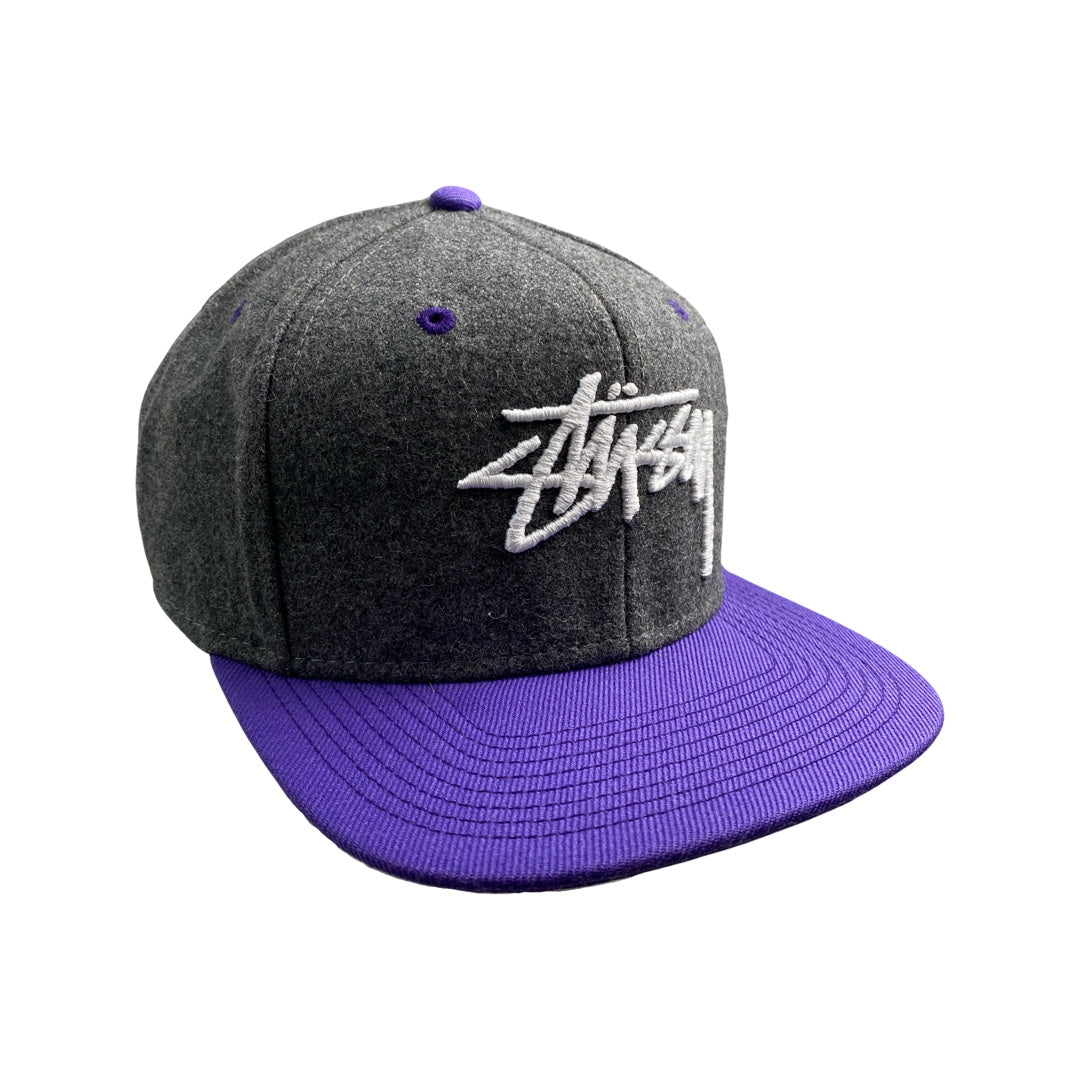 Stüssy Cap „Stock 2 tone“ -heather grey/purple