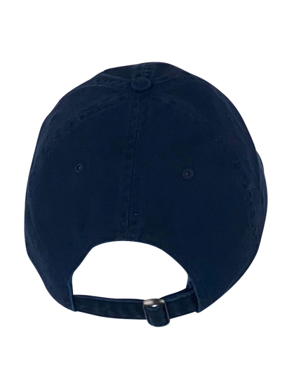 Wood Wood Cap "Low Profile" - Navy,W.W. Stick in weiß auf der Frontseite, gebogener Schirm Marineblau