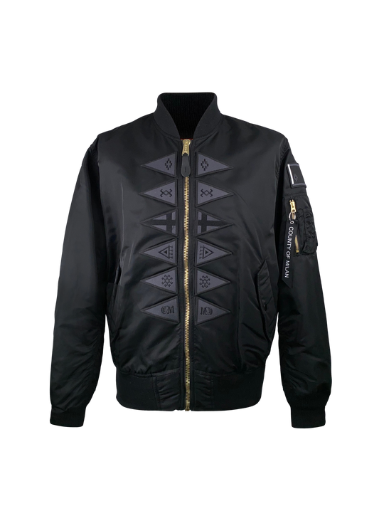 Marcelo Burlon Bomberjacke „Black Flags Alpha MA-1“ -black