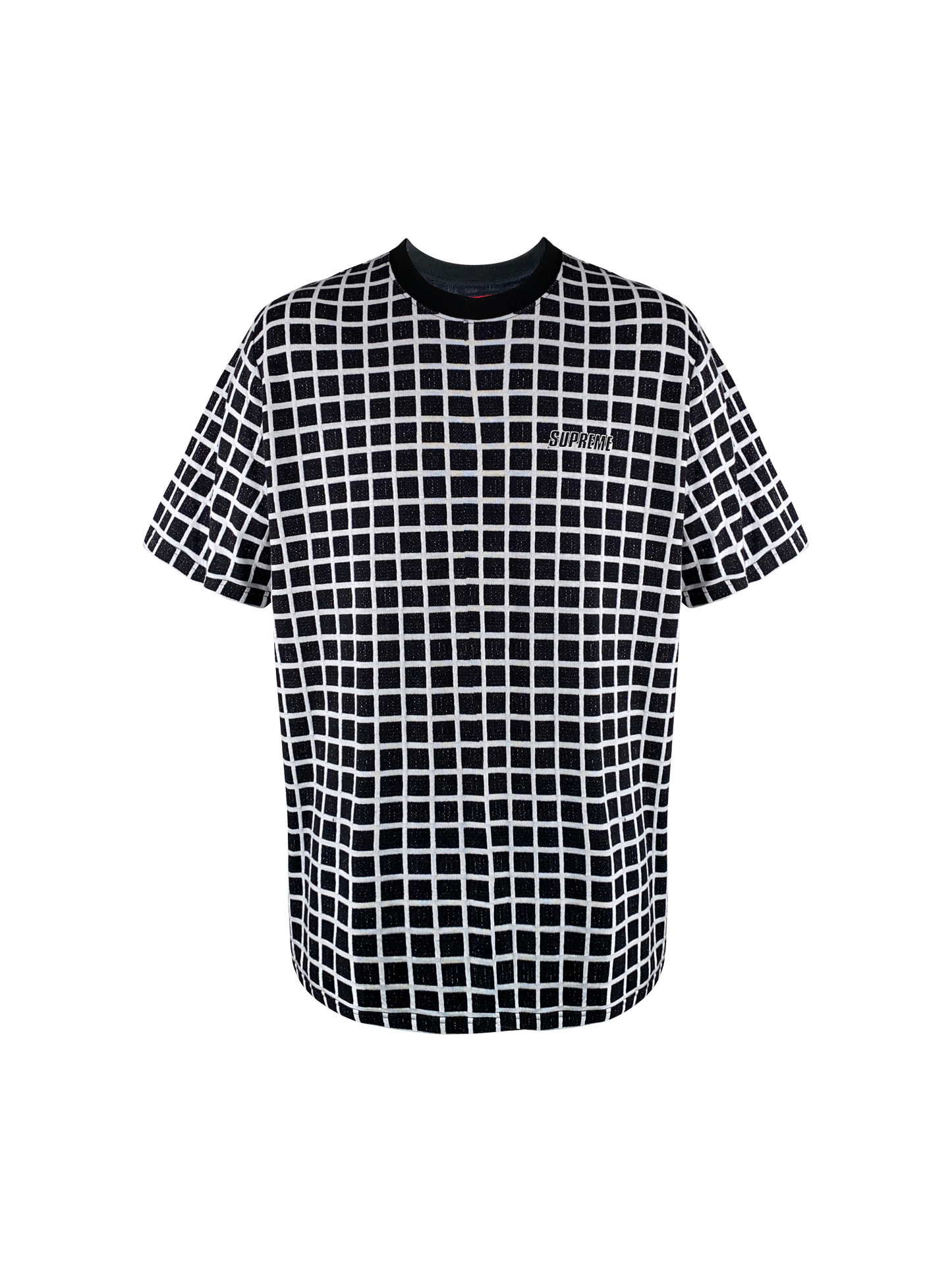 Supreme T-Shirt "New York City Karo" - Black/White