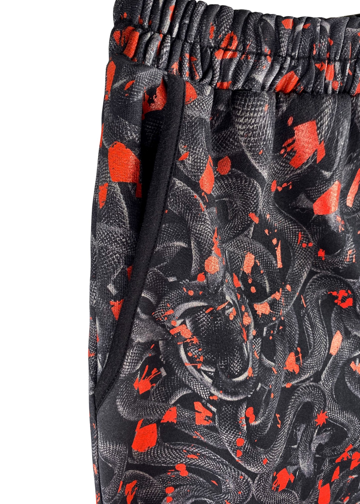Marcelo Burlon Hose „Los Andres Pant All Over“ -grey/red