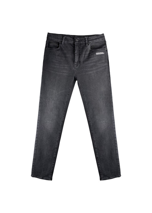 Off White Hose “Black Logo Jeans mit Diag Tasche” -washed black