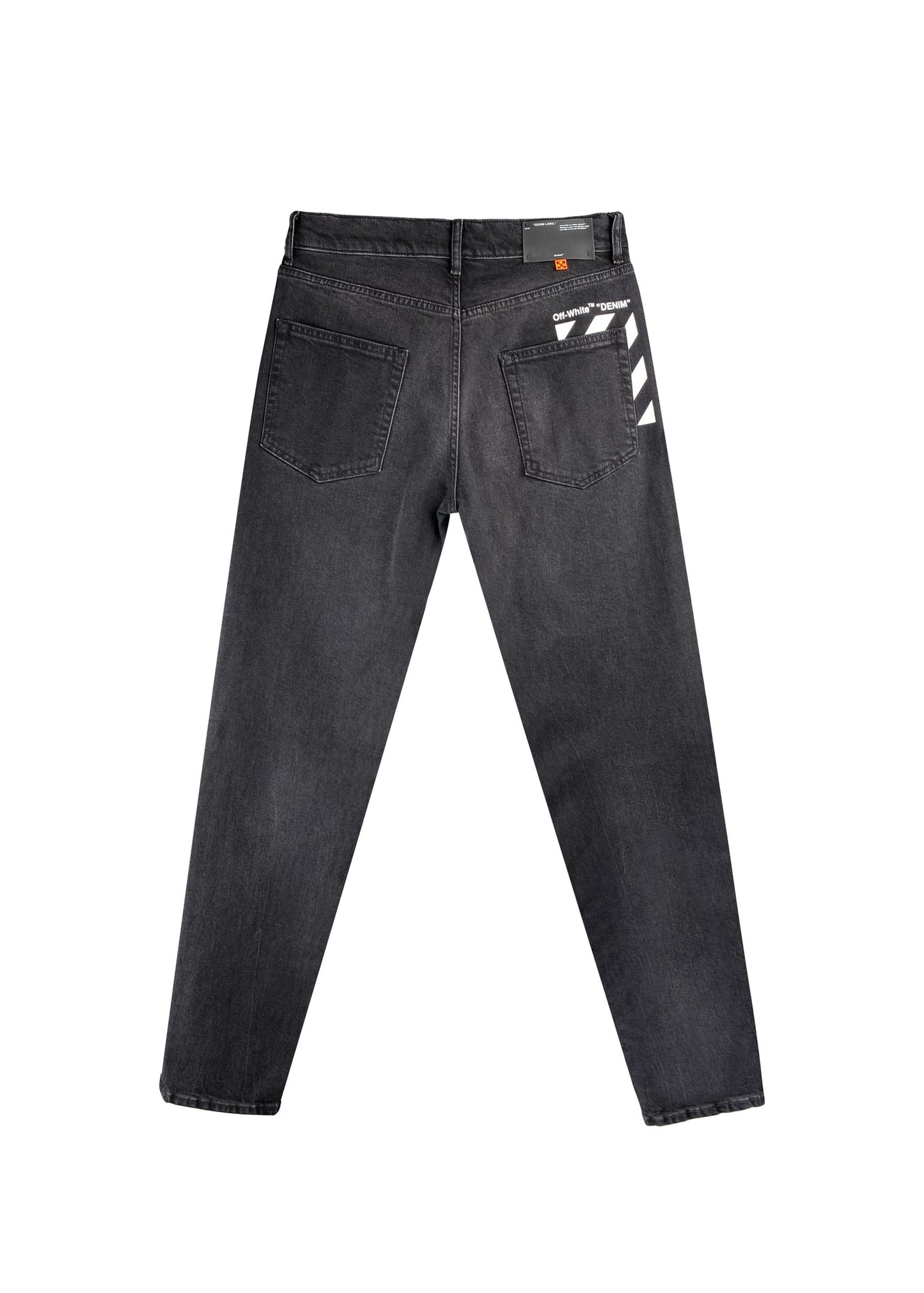 Off White Hose “Black Logo Jeans mit Diag Tasche” -washed black