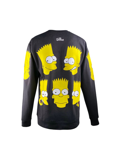 Chinatown Market Sweatshirt “Classic Bart Crew Neck Sweatshirt” -black