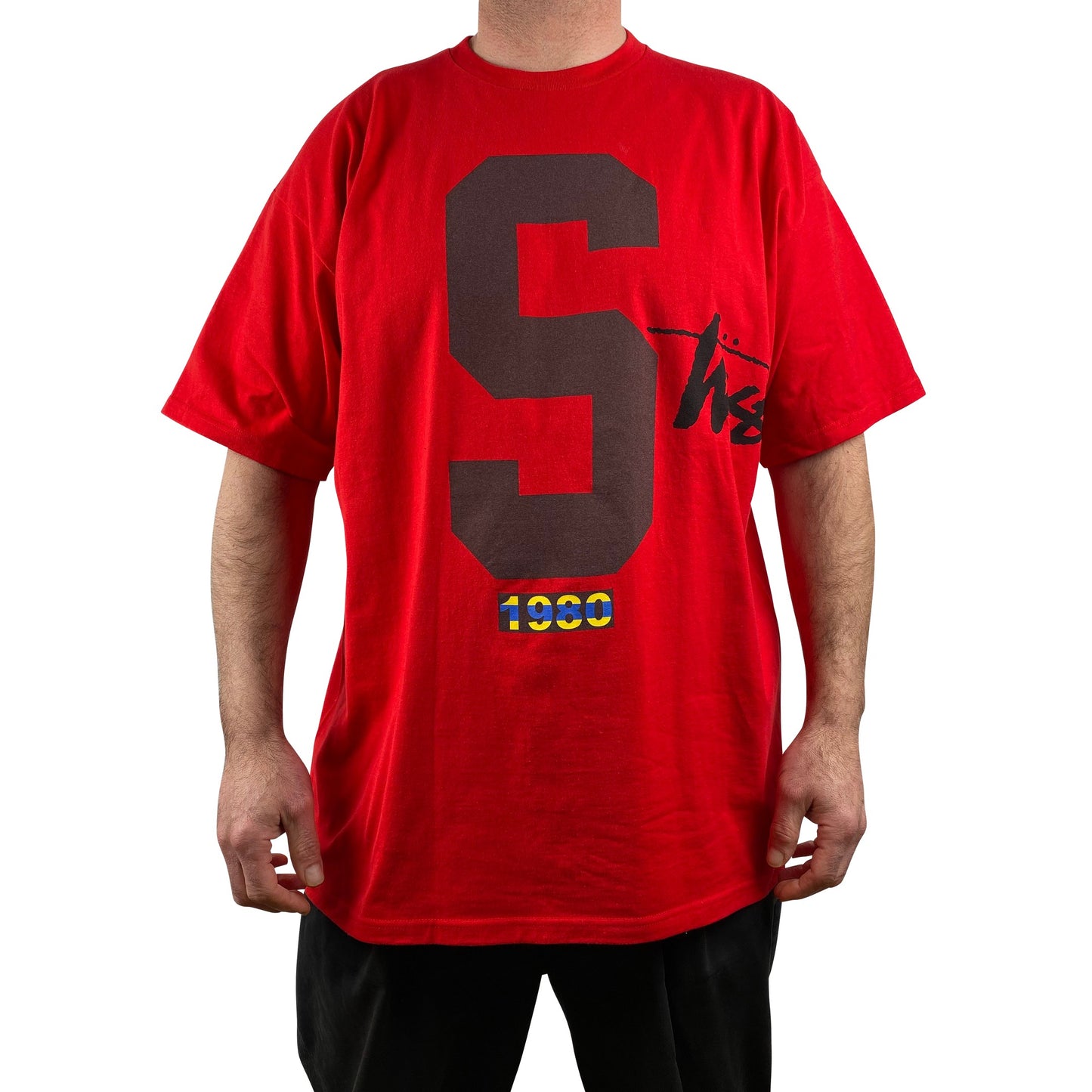 Stüssy T-Shirt “Big S 1980 Tee” -red