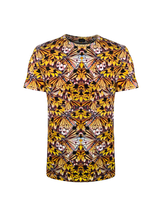 Marcelo Burlon Tee "Yellow Butterfly" -yellow/multi