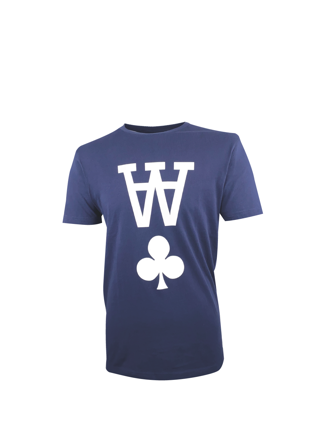 Wood Wood Tee “Double A Pik“ -navy, T-Shirt von der Marke Wood Wood in blau, Streetwear, Dänemark
