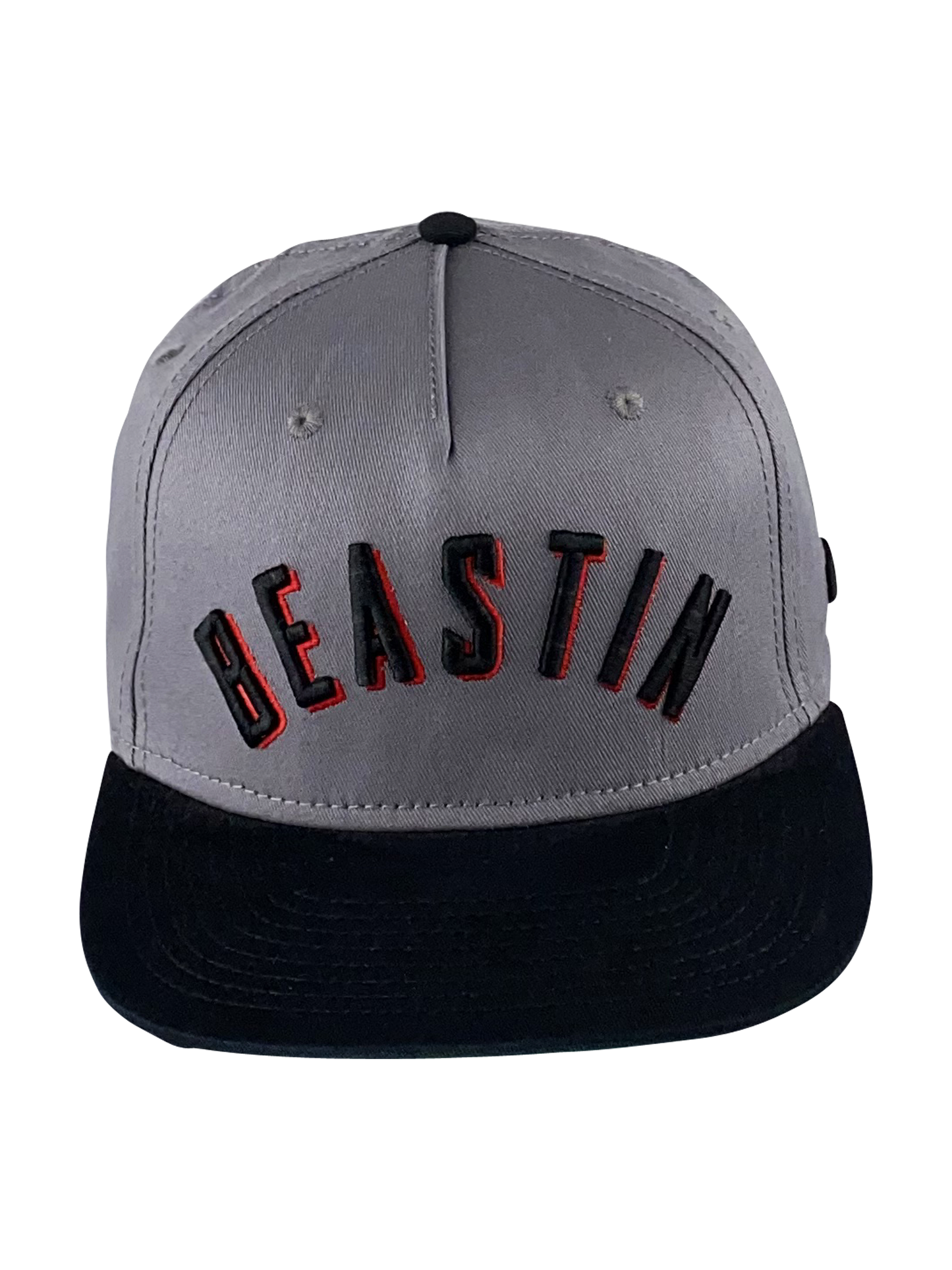 Beastin "Authentic Snapback-OS" - Grey/Black/Red
