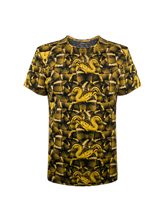 Marcelo Burlon Tee "Allover Snake" -yellow/multi