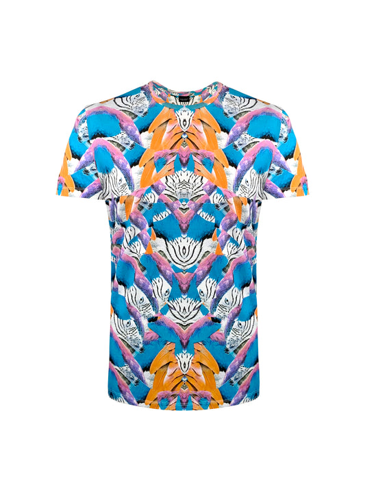 Marcelo Burlon Tee “Blue Ara“ -blue/multi